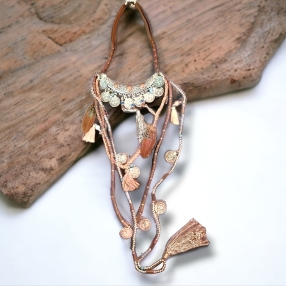 Handcrafted Boho LG MULTI LAYER Necklace - Picture 4 of 8